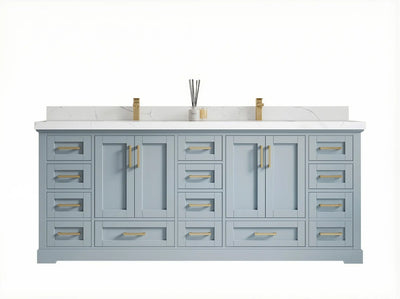Boston 84 in. W x 22 in. D Double Sink Bathroom Vanity