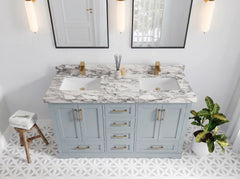 Boston 60 in. W x 22 in. D Double Sink Bathroom Vanity - photo 27