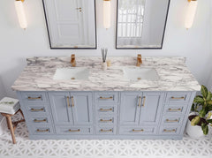 Boston 84 in. W x 22 in. D Double Sink Bathroom Vanity - photo 28