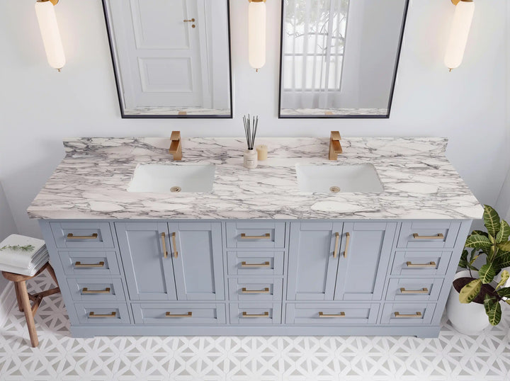 Boston 84 in. W x 22 in. D Double Sink Bathroom Vanity - photo 29