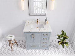 Boston 36 in. W x 22 in. D Center Sink Bathroom Vanity - photo 7