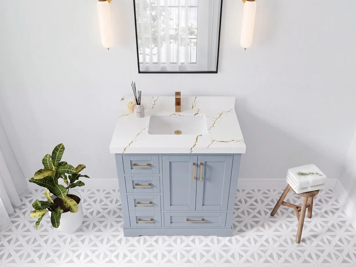 Boston 36 in. W x 22 in. D Center Sink Bathroom Vanity
