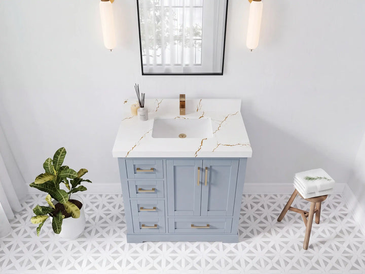 Boston 36 in. W x 22 in. D Center Sink Bathroom Vanity - photo 7
