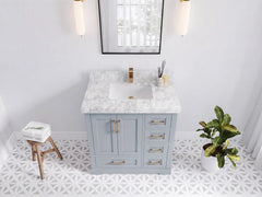 Boston 36 in. W x 22 in. D Center Sink Bathroom Vanity - photo 8