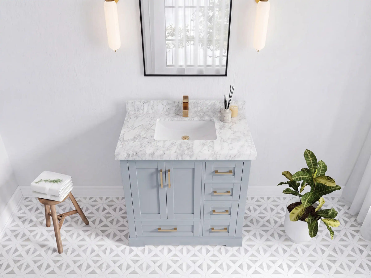 Boston 36 in. W x 22 in. D Center Sink Bathroom Vanity
