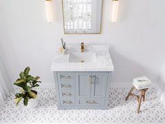 Boston 36 in. W x 22 in. D Right Offset Sink Bathroom Vanity - photo 7