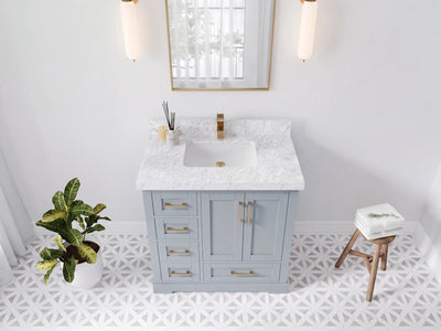 Boston 36 in. W x 22 in. D Right Offset Sink Bathroom Vanity