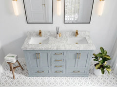 Boston 60 in. W x 22 in. D Double Sink Bathroom Vanity - photo 7