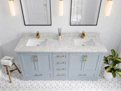 Boston 72 in. W x 22 in. D Double Sink Bathroom Vanity - photo 7