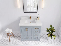 Boston 36 in. W x 22 in. D Center Sink Bathroom Vanity - photo 9