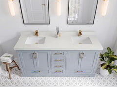 Boston 72 in. W x 22 in. D Double Sink Bathroom Vanity - photo 8