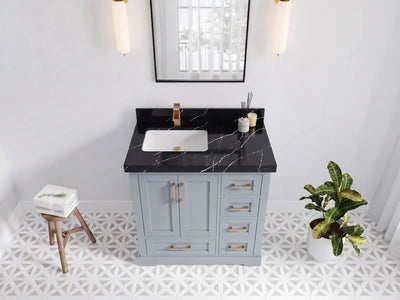Boston 36 in. W x 22 in. D Left Offset Sink Bathroom Vanity