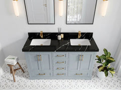 Boston 60 in. W x 22 in. D Double Sink Bathroom Vanity - photo 9