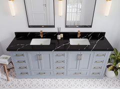 Boston 84 in. W x 22 in. D Double Sink Bathroom Vanity - photo 37