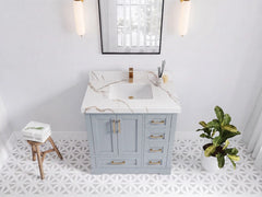 Boston 36 in. W x 22 in. D Center Sink Bathroom Vanity - photo 11