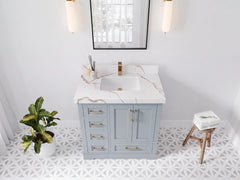 Boston 36 in. W x 22 in. D Center Sink Bathroom Vanity - photo 10