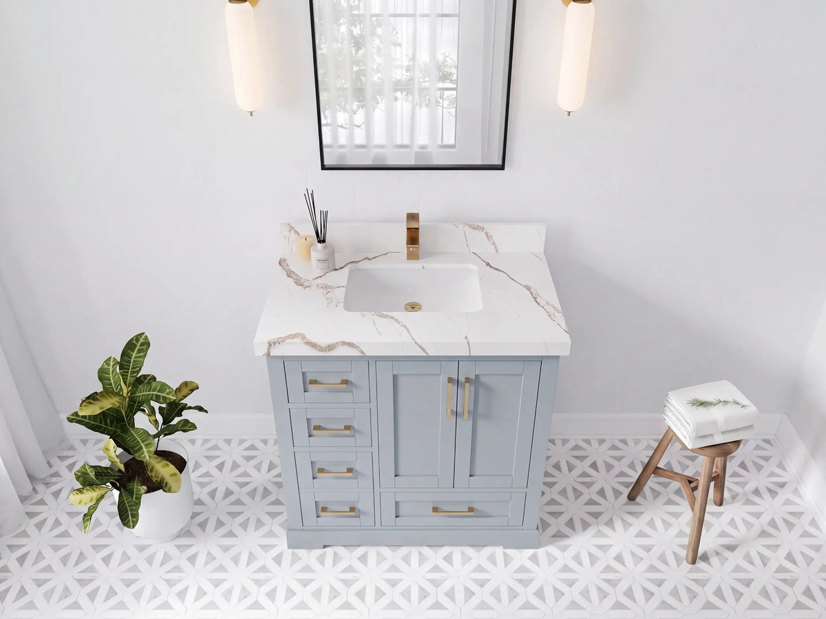 Boston 36 in. W x 22 in. D Center Sink Bathroom Vanity