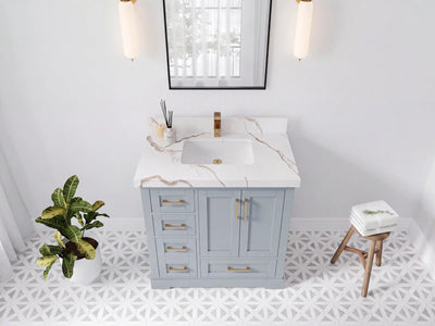 Boston 36 in. W x 22 in. D Center Sink Bathroom Vanity