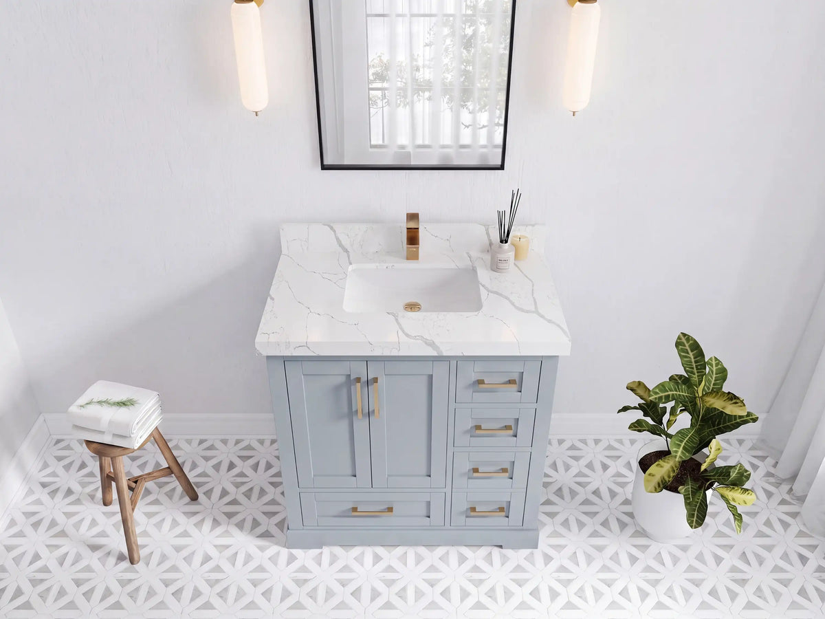 Boston 36 in. W x 22 in. D Center Sink Bathroom Vanity