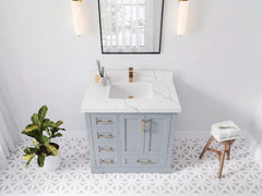 Boston 36 in. W x 22 in. D Center Sink Bathroom Vanity - photo 11