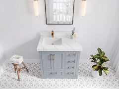 Boston 36 in. W x 22 in. D Left Offset Sink Bathroom Vanity - photo 10