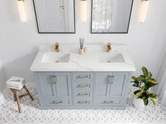 Boston 60 in. W x 22 in. D Double Sink Bathroom Vanity - photo 11