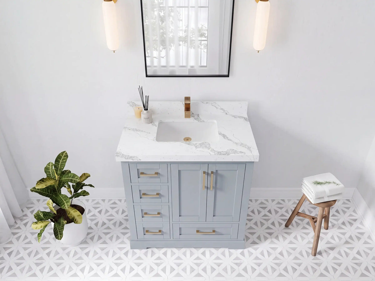 Boston 36 in. W x 22 in. D Center Sink Bathroom Vanity