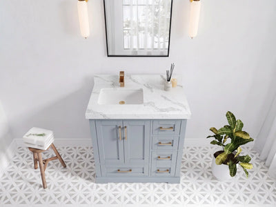 Boston 36 in. W x 22 in. D Left Offset Sink Bathroom Vanity