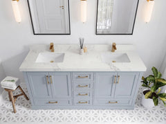 Boston 72 in. W x 22 in. D Double Sink Bathroom Vanity - photo 12