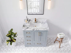 Boston 36 in. W x 22 in. D Center Sink Bathroom Vanity - photo 13