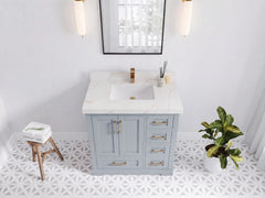 Boston 36 in. W x 22 in. D Center Sink Bathroom Vanity - photo 15