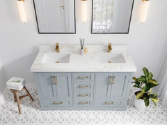 Boston 60 in. W x 22 in. D Double Sink Bathroom Vanity - photo 14