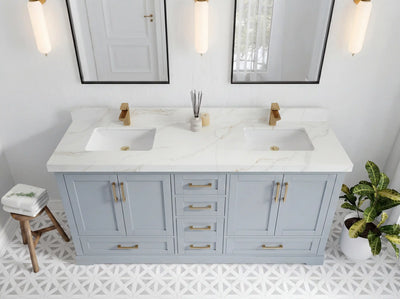 Boston 72 in. W x 22 in. D Double Sink Bathroom Vanity