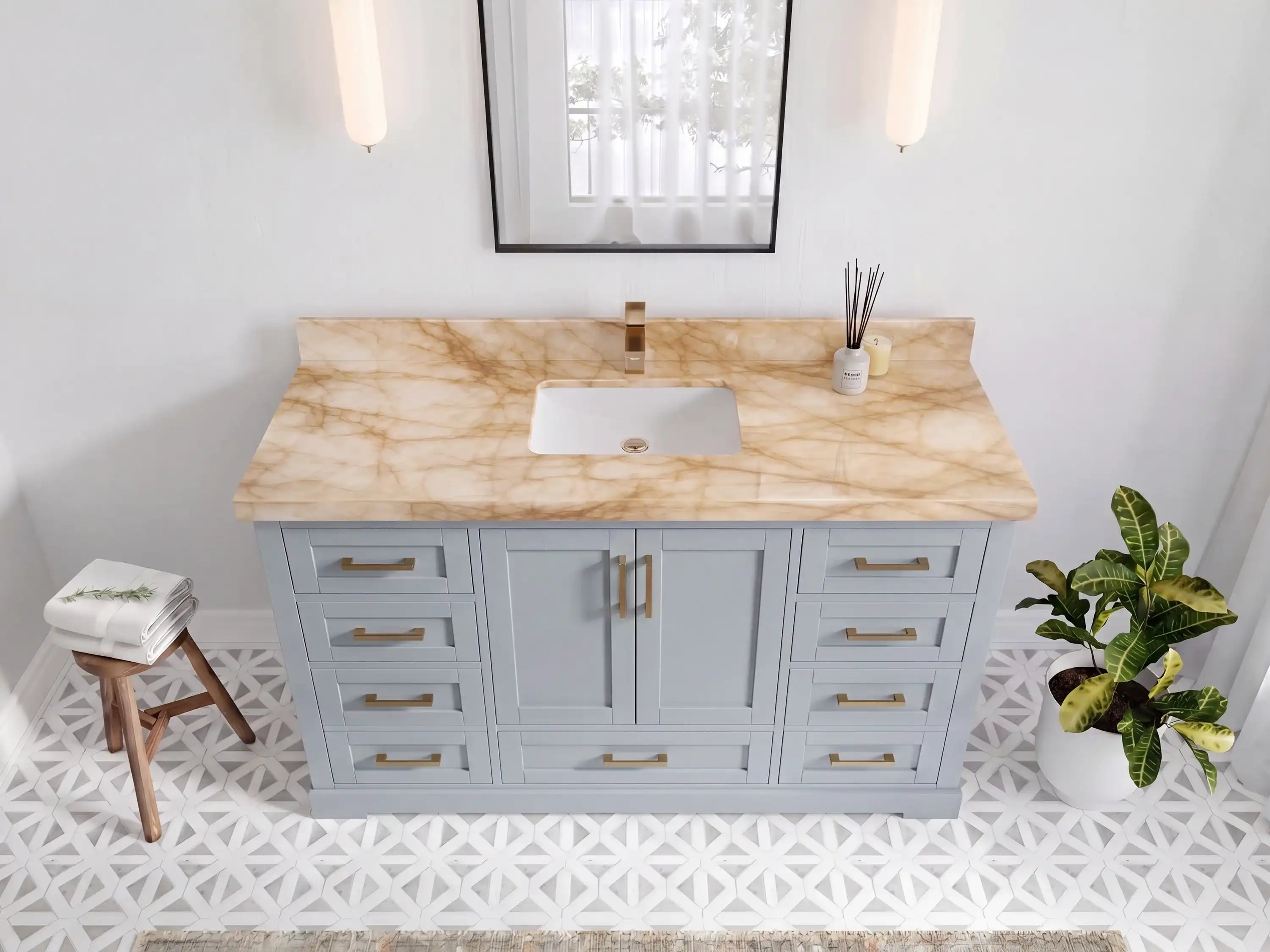Boston 60 in. W x 22 in. D Single Sink Bathroom Vanity