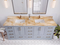 Boston 84 in. W x 22 in. D Double Sink Bathroom Vanity - photo 38