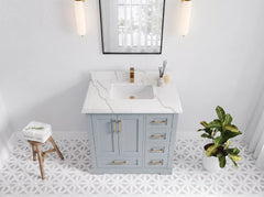 Boston 36 in. W x 22 in. D Center Sink Bathroom Vanity - photo 26