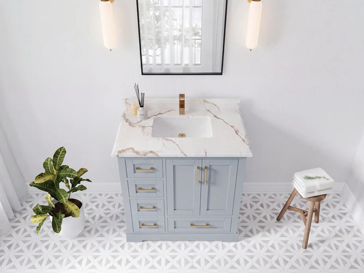 Boston 36 in. W x 22 in. D Center Sink Bathroom Vanity - photo 25