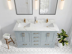 Boston 60 in. W x 22 in. D Double Sink Bathroom Vanity - photo 23