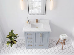 Boston 36 in. W x 22 in. D Center Sink Bathroom Vanity - photo 26
