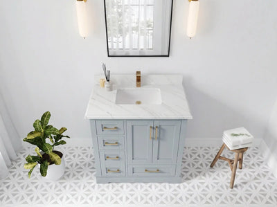 Boston 36 in. W x 22 in. D Right Offset Sink Bathroom Vanity