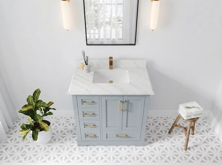Boston 36 in. W x 22 in. D Right Offset Sink Bathroom Vanity - photo 28