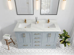 Boston 60 in. W x 22 in. D Double Sink Bathroom Vanity - photo 25
