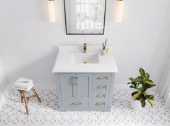 Boston 36 in. W x 22 in. D Center Sink Bathroom Vanity - photo 29
