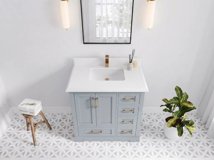 Boston 36 in. W x 22 in. D Center Sink Bathroom Vanity - photo 29