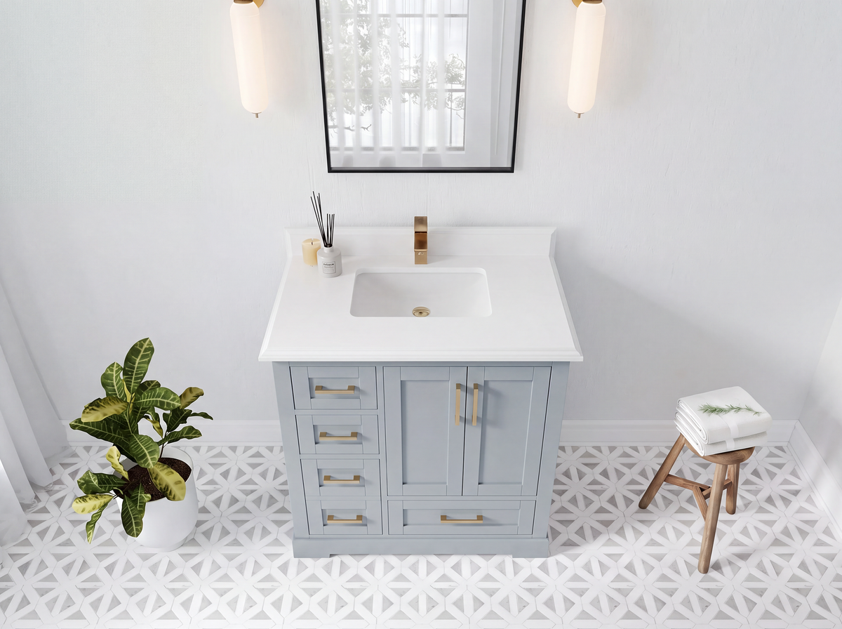 Boston 36 in. W x 22 in. D Center Sink Bathroom Vanity