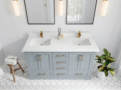 Boston 60 in. W x 22 in. D Double Sink Bathroom Vanity - photo 26