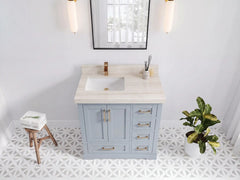 Boston 36 in. W x 22 in. D Left Offset Sink Bathroom Vanity - photo 29