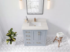 Boston 36 in. W x 22 in. D Right Offset Sink Bathroom Vanity - photo 30