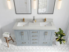 Boston 60 in. W x 22 in. D Double Sink Bathroom Vanity - photo 28