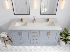 Boston 72 in. W x 22 in. D Double Sink Bathroom Vanity - photo 29